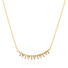 tiara bar necklace with diamonds