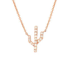 desert icon cactus necklace in 14k gold and diamonds