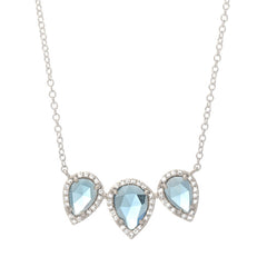 pear shape colored stone necklace