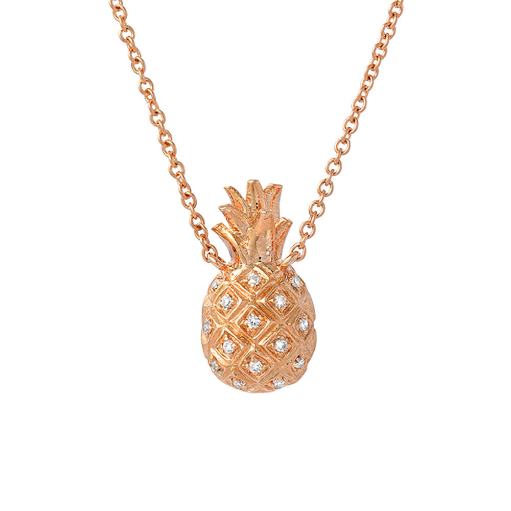 Mini Pineapple Necklace Aloha Collection Liven Fine Jewelry Liven Company