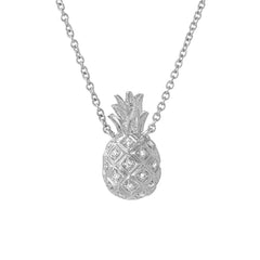 mini pineapple in 14k gold with diamonds