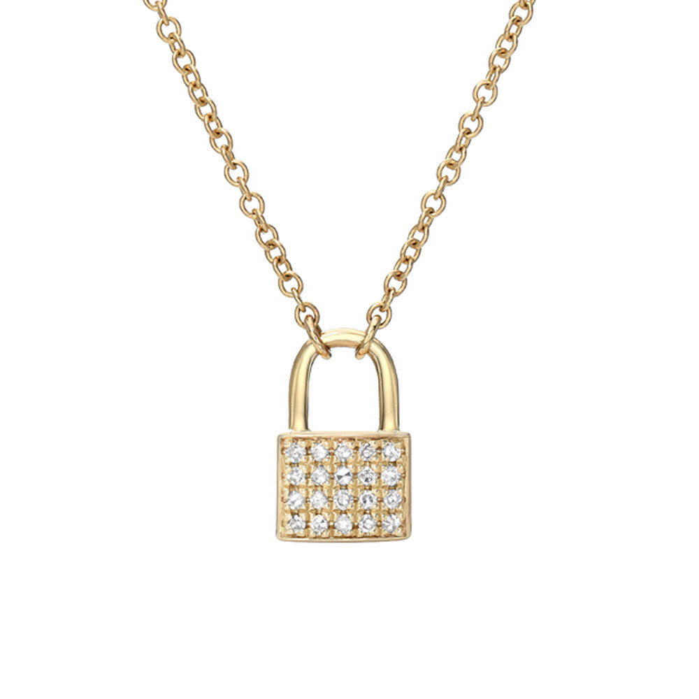 Diamond Lock Necklace