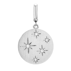 starry skies disc clip charm pendant