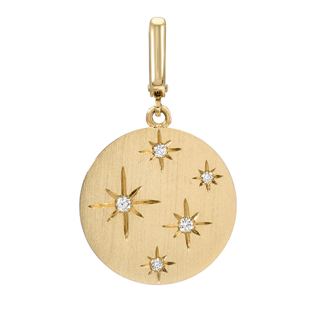 starry skies disc clip charm pendant