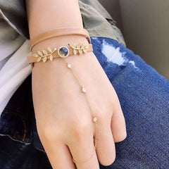 three diamond hand chain with bespoke choker bracelet