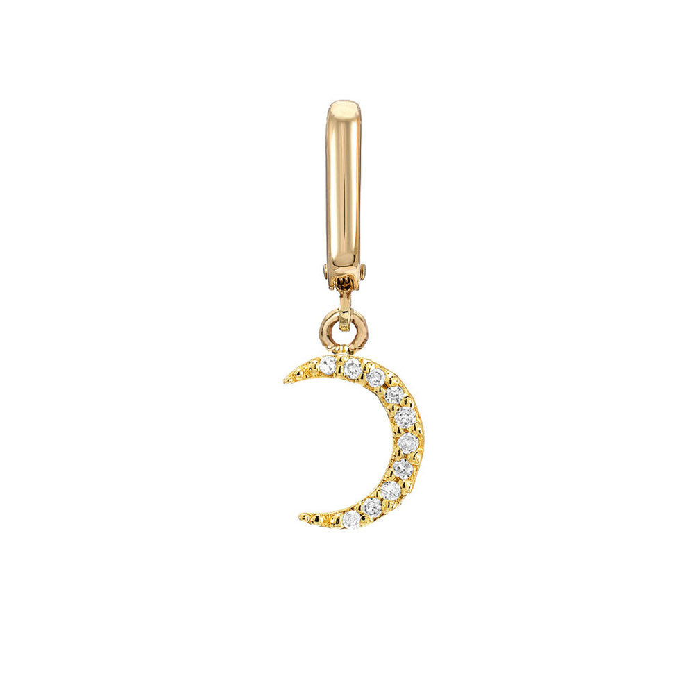 Crescent moon charms, Gold, Stainless steel jewelry making supplies