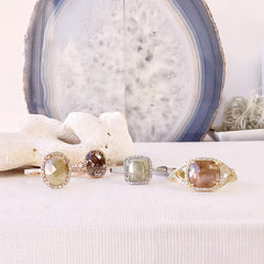 rustic diamond crossover ring