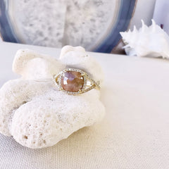 rustic diamond crossover ring