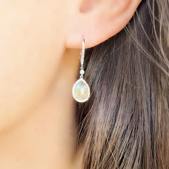 rustic diamond earrings