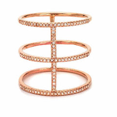 royal ring with diamonds in rose gold
