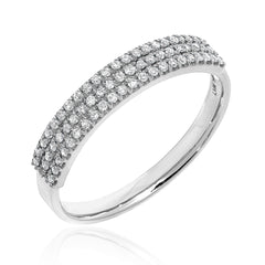 Three row diamond band