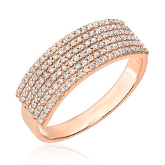 Six  row diamond band
