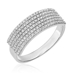 Six  row diamond band