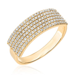 Six  row diamond band
