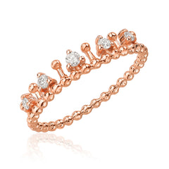 tiara style beaded band with crown diamonds