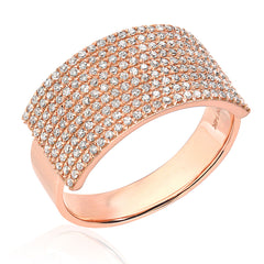 nine row diamond pave band