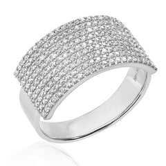 nine row diamond pave band