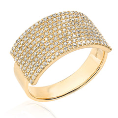 nine row diamond pave band