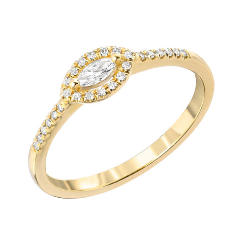 Marquise Halo Halfway Band