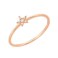 mini diamond star stackable wire band ring