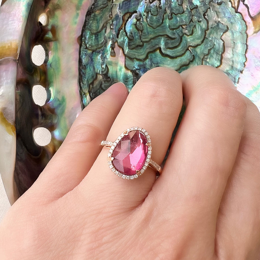 Marco Bicego Jaipur 18ct Yellow Gold Pink Tourmaline Ring D AB616 | W  Hamond Fine Jewellery