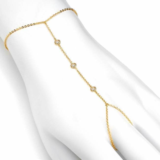 Simple Hand Chain Bracelets in 14K Gold Filled and Sterling Silver FINGER  BRACELET - Etsy