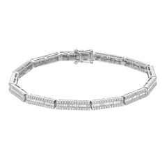 heirloom tennis bracelet with baguette diamonds