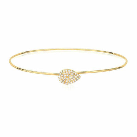 Pear Shape Pave Hook Bangle