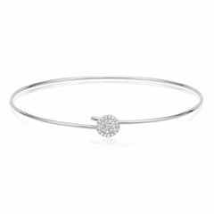 round pave hook bangle with diamonds in white gold